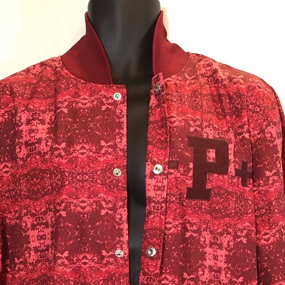 Pink Dolphin Mens Retro Lettermans Jacket Size L Varsity Bomber Streetwear Camo - Picture 12 of 13